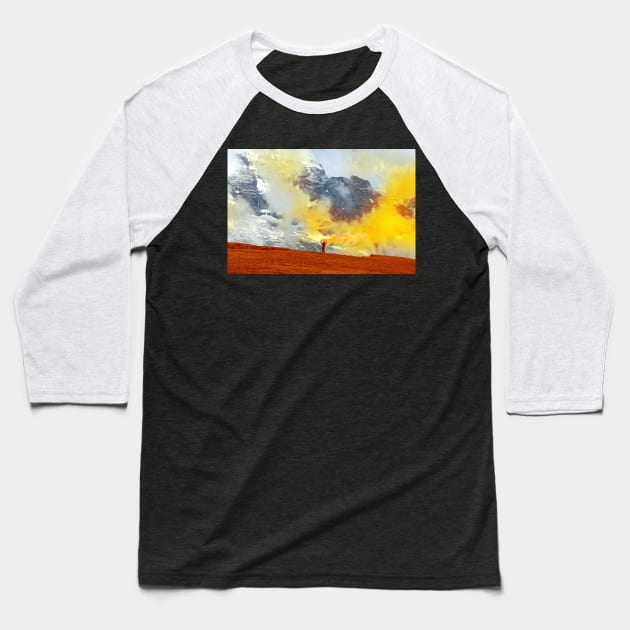 Coloring mountains Baseball T-Shirt by fokafoka